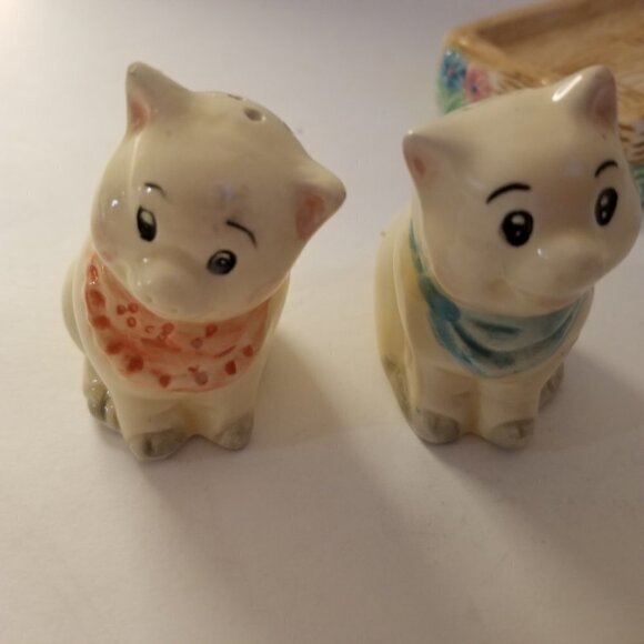 Mercuries Country Farm Tea Set Pig Salt & Pepper Shakers 1994 - Picture 5 of 13